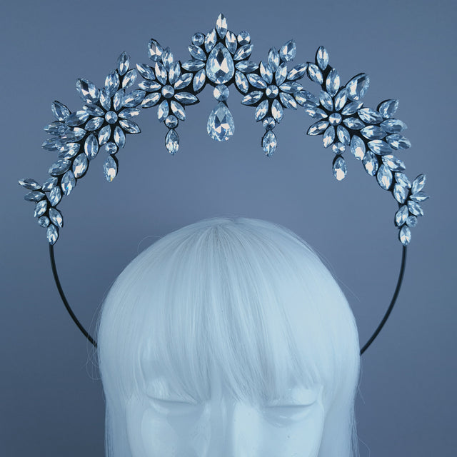 Clear/Silver Diamante Jewel Halo A5