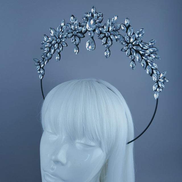 Clear/Silver Diamante Jewel Halo A5