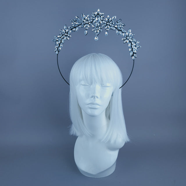 Clear/Silver Diamante Jewel Halo A2