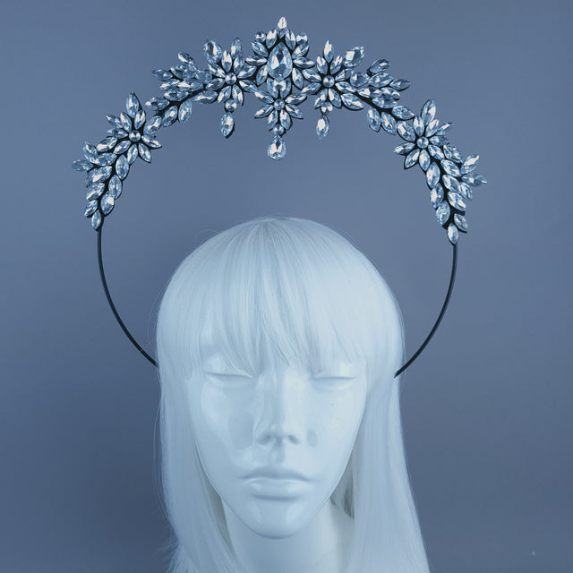 Clear/Silver Diamante Jewel Halo A2