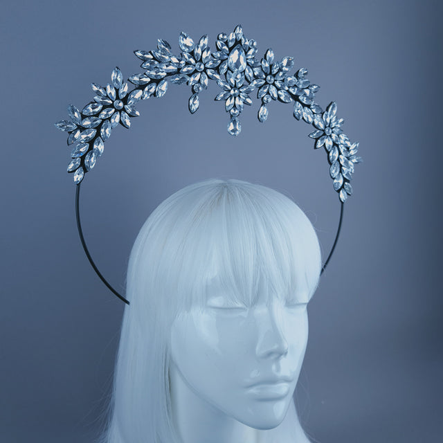 Clear/Silver Diamante Jewel Halo A2