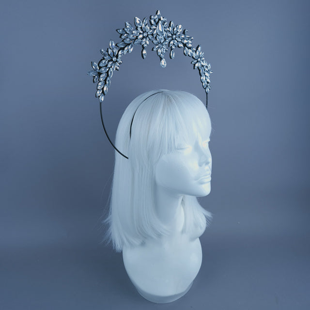 Clear/Silver Diamante Jewel Halo A2