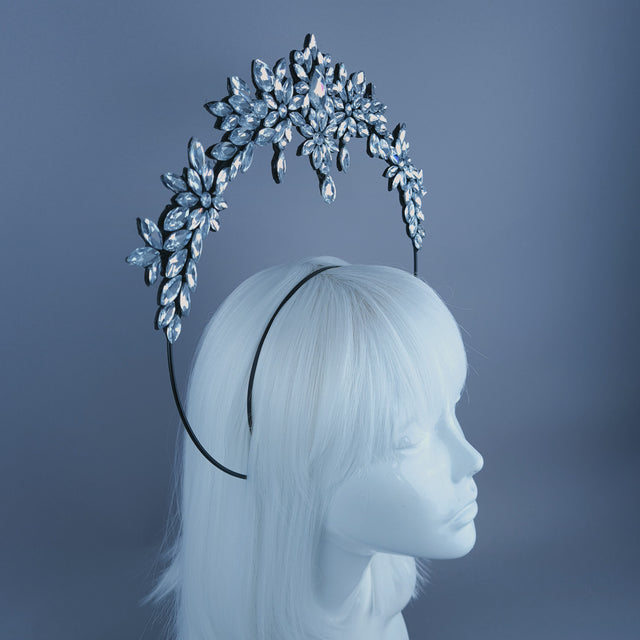 Clear/Silver Diamante Jewel Halo A2
