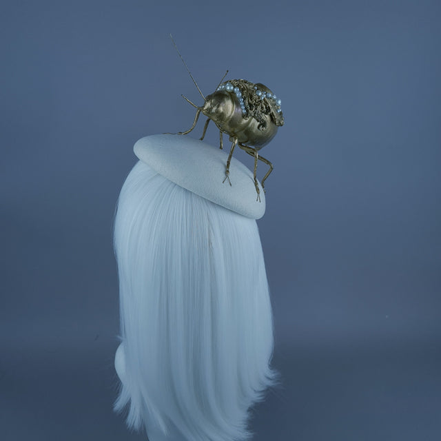 "Cronos" Giant Filigree Insect Bug Fascinator Hat