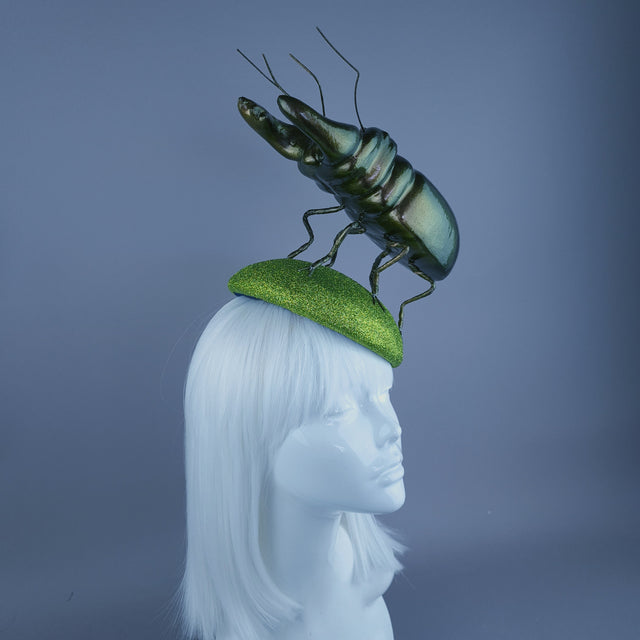 "Scuttle" Giant Stag Beetle Insect Bug Fascinator Hat