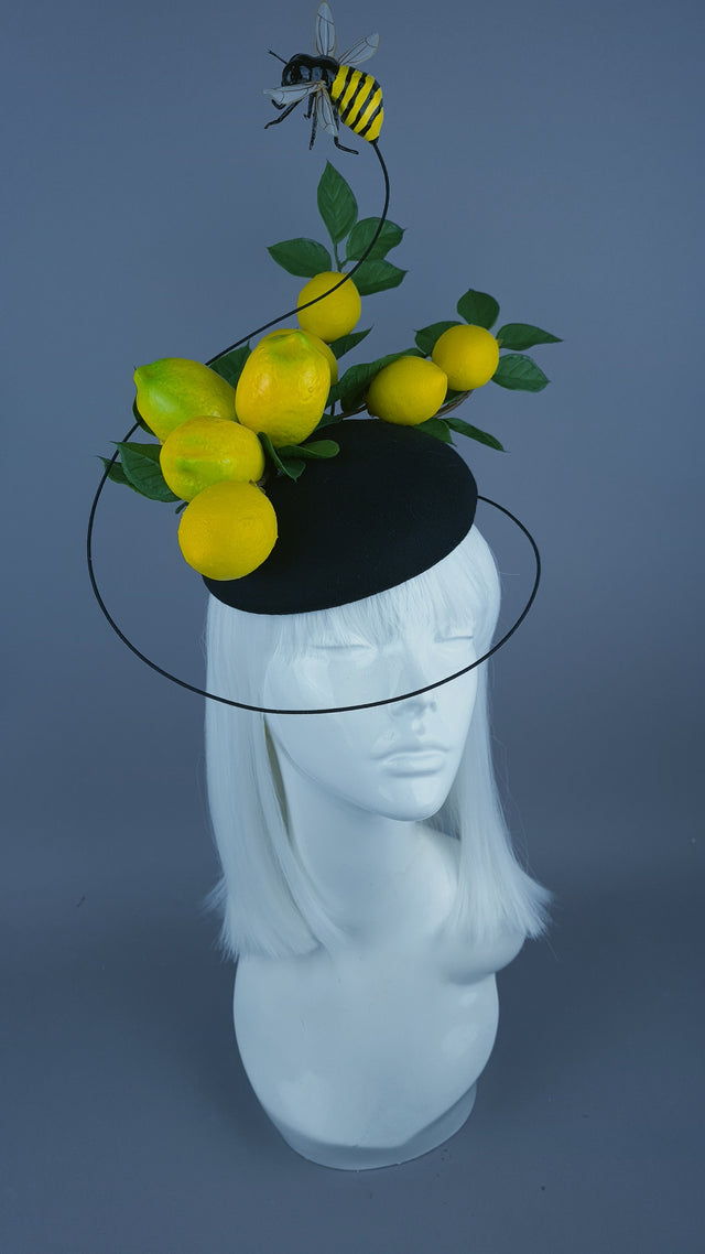 "Amarillo 2" Lemon & Bee Fascinator Hat