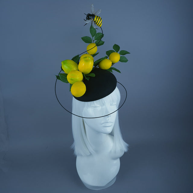 "Amarillo 2" Lemon & Bee Fascinator Hat
