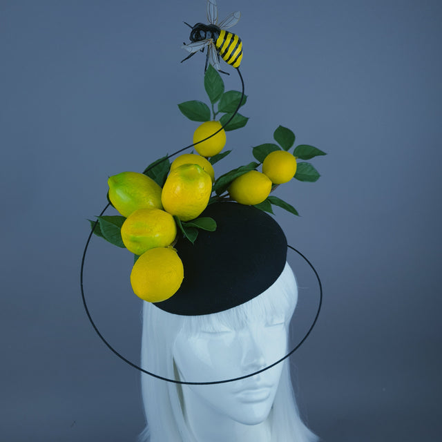 "Amarillo 2" Lemon & Bee Fascinator Hat