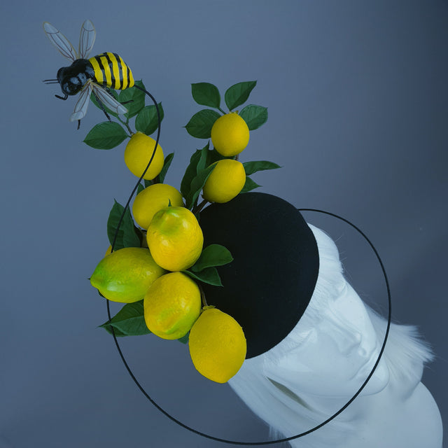 "Amarillo 2" Lemon & Bee Fascinator Hat