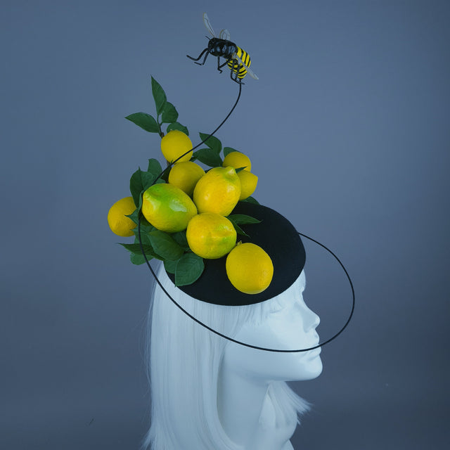 "Amarillo 2" Lemon & Bee Fascinator Hat
