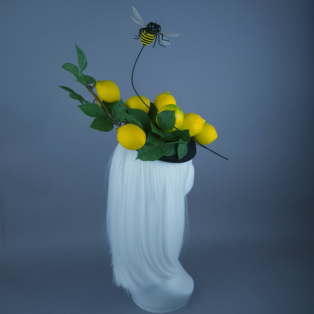 "Amarillo 2" Lemon & Bee Fascinator Hat