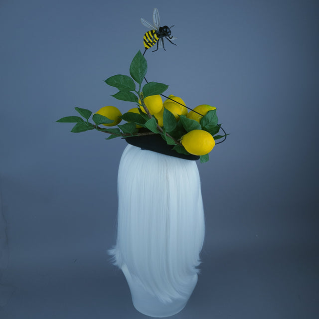 "Amarillo 2" Lemon & Bee Fascinator Hat