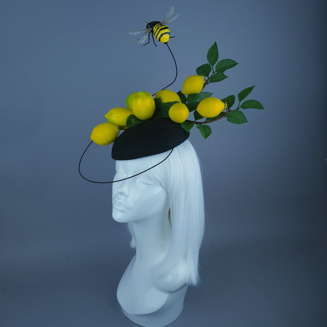 "Amarillo 2" Lemon & Bee Fascinator Hat