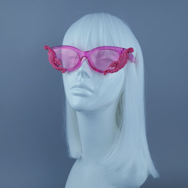 SPECIAL OFFER!! Cat Eye Pink Filigree Sunglasses