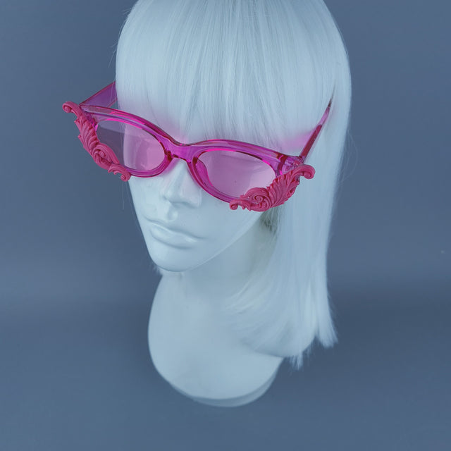 SPECIAL OFFER!! Cat Eye Pink Filigree Sunglasses