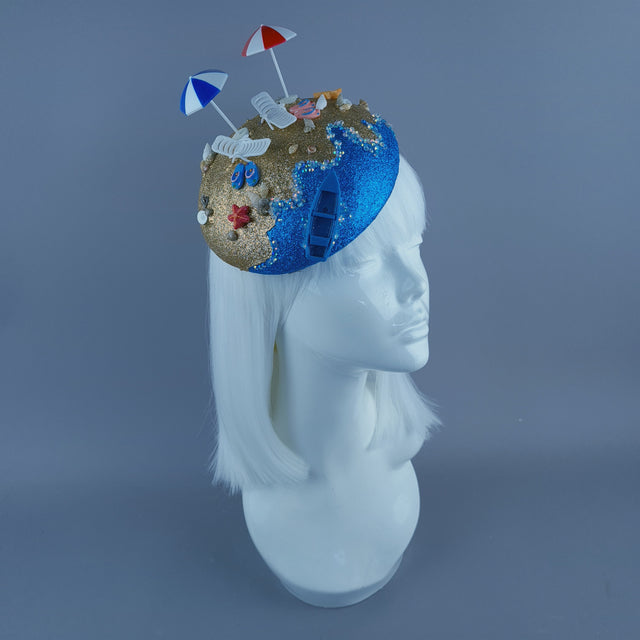 "Brighton" Beach, Sea & Sand Fascinator Hat