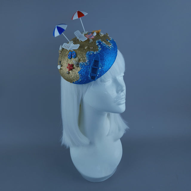 "Brighton" Beach, Sea & Sand Fascinator Hat