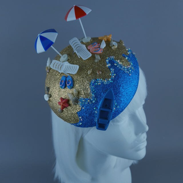"Brighton" Beach, Sea & Sand Fascinator Hat