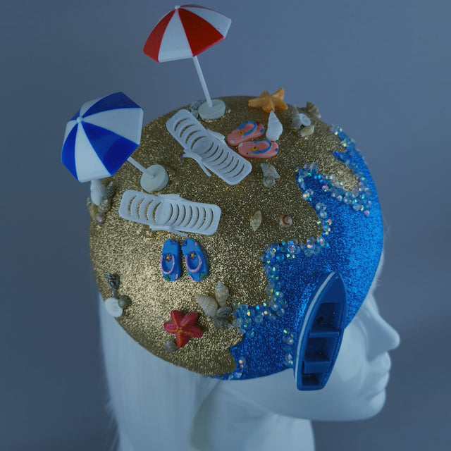 "Brighton" Beach, Sea & Sand Fascinator Hat