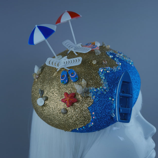 "Brighton" Beach, Sea & Sand Fascinator Hat