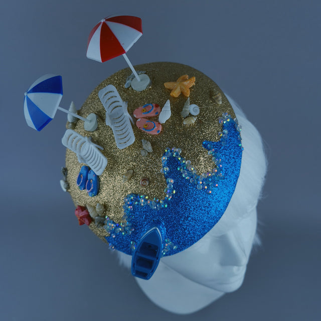 "Brighton" Beach, Sea & Sand Fascinator Hat