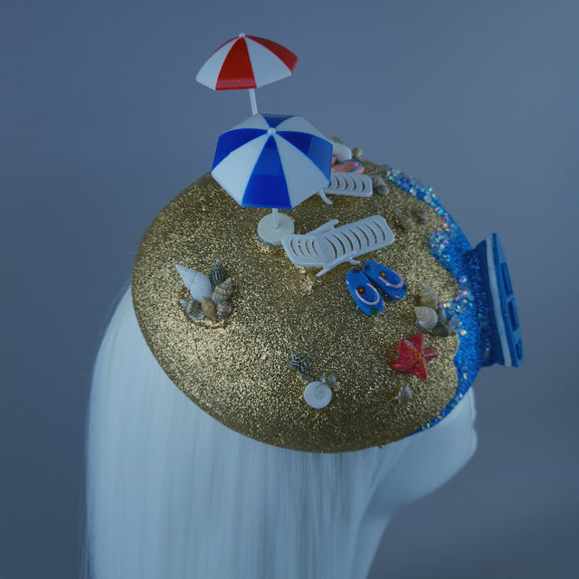 "Brighton" Beach, Sea & Sand Fascinator Hat