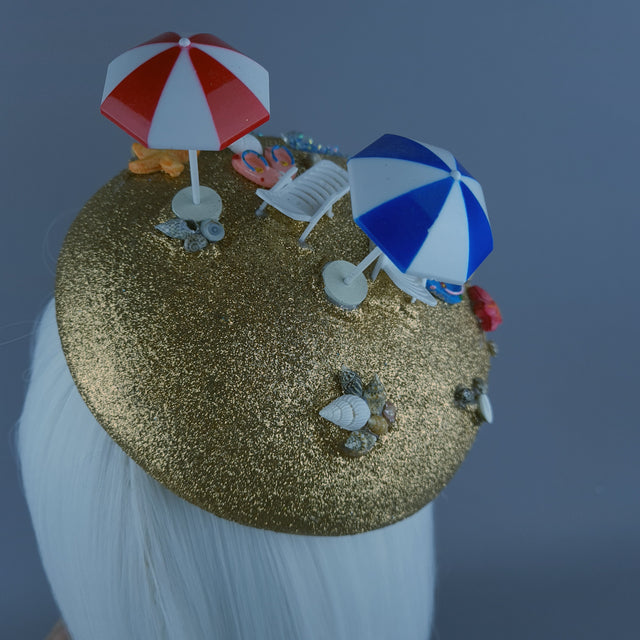 "Brighton" Beach, Sea & Sand Fascinator Hat