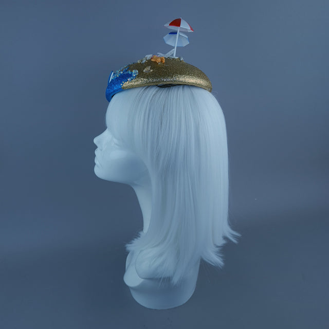 "Brighton" Beach, Sea & Sand Fascinator Hat