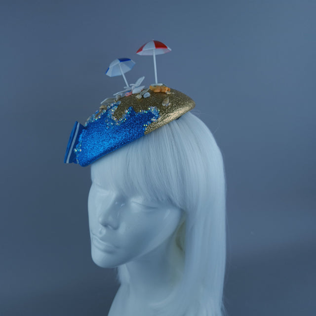 "Brighton" Beach, Sea & Sand Fascinator Hat