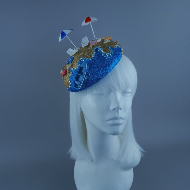 "Brighton" Beach, Sea & Sand Fascinator Hat