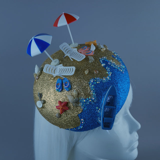 "Brighton" Beach, Sea & Sand Fascinator Hat