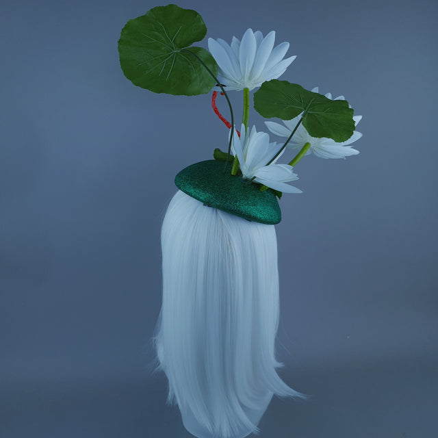 "Heqet" Frog & Lilypad Fascinator Hat