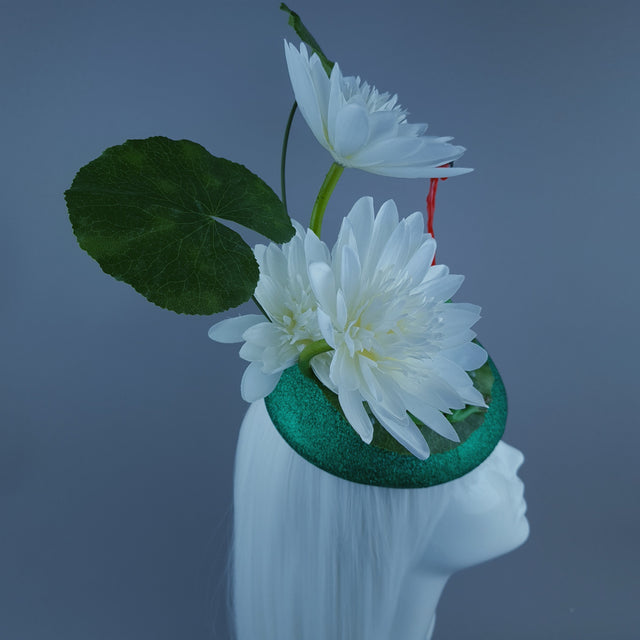 "Heqet" Frog & Lilypad Fascinator Hat