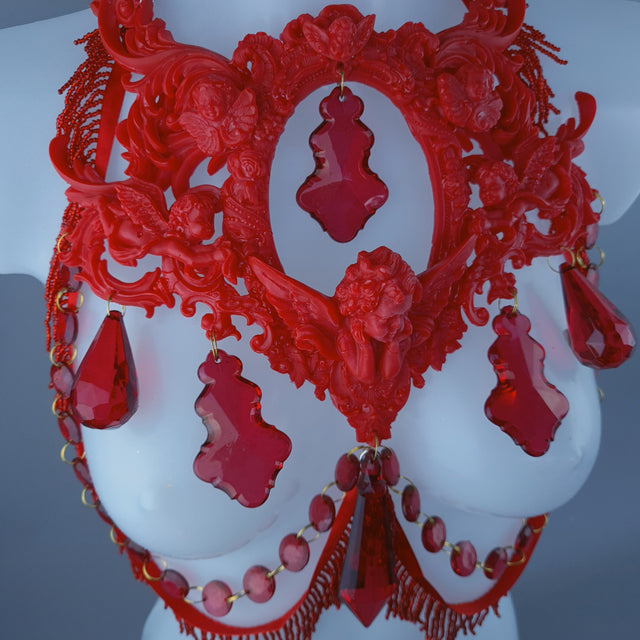 "Omaira" Red Angel Filigree Jewel Harness