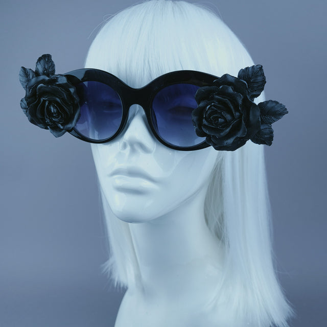 "Lela" Black Roses Sunglasses