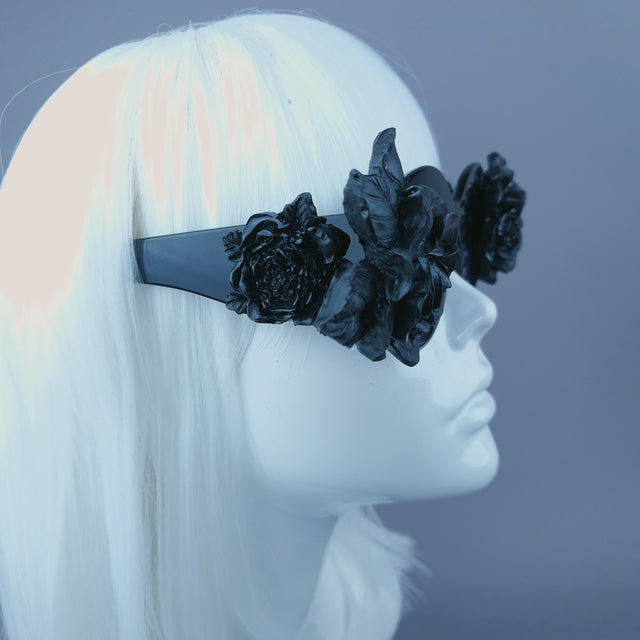 "Lela" Black Roses Sunglasses