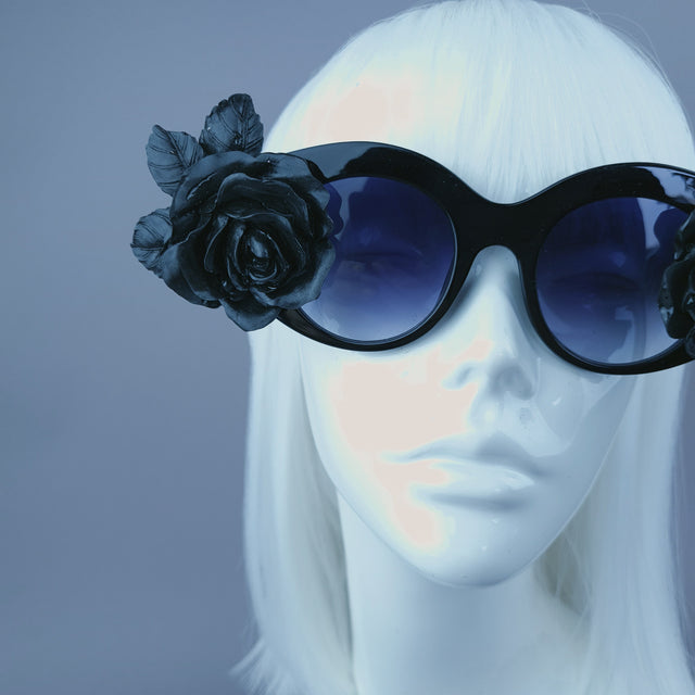 "Lela" Black Roses Sunglasses
