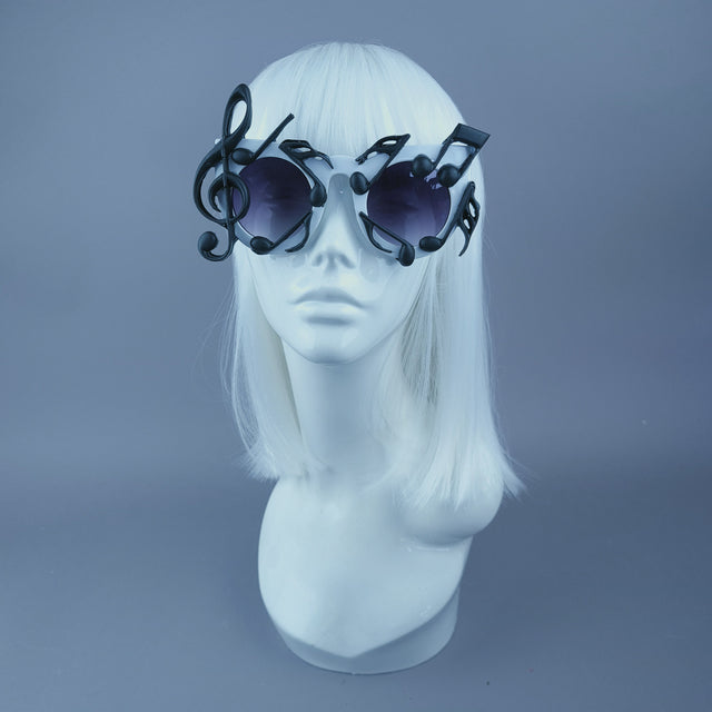 Sample: White & Black Musical Note Sunglasses