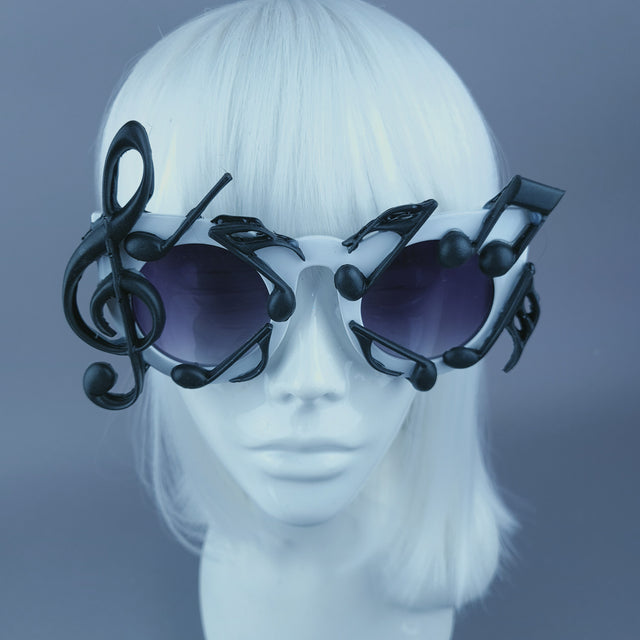 Sample: White & Black Musical Note Sunglasses