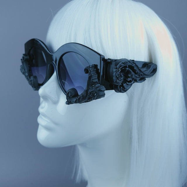 Sample: Black Filigree Sunglasses