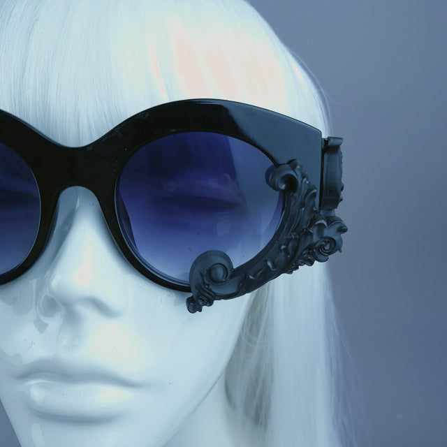 Sample: Black Filigree Sunglasses