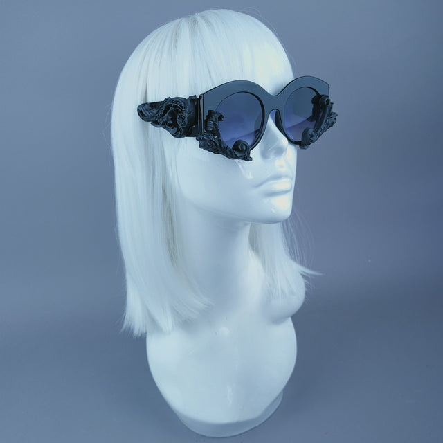 Sample: Black Filigree Sunglasses