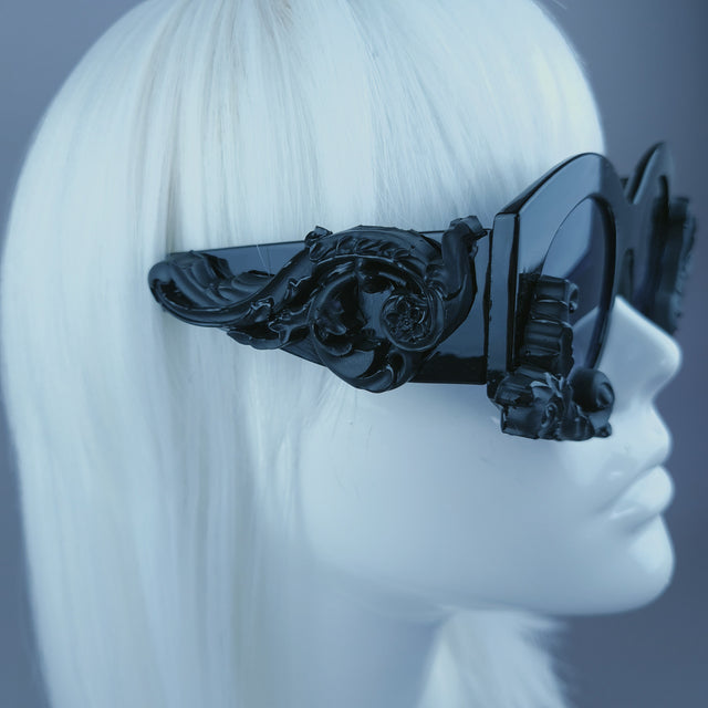 Sample: Black Filigree Sunglasses
