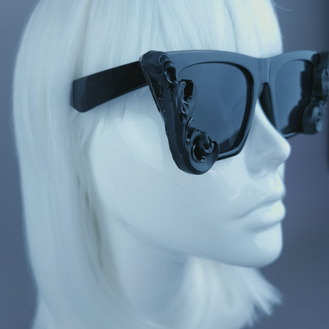 Sample: Black Filigree Sunglasses