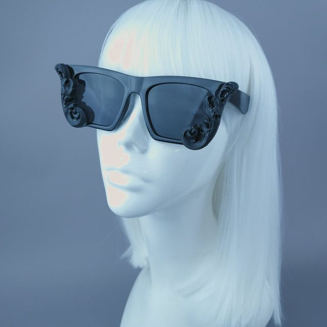 Sample: Black Filigree Sunglasses
