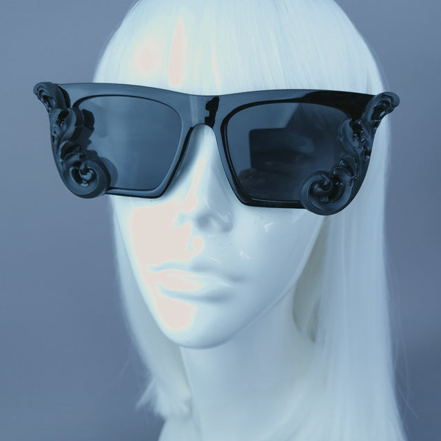 Sample: Black Filigree Sunglasses