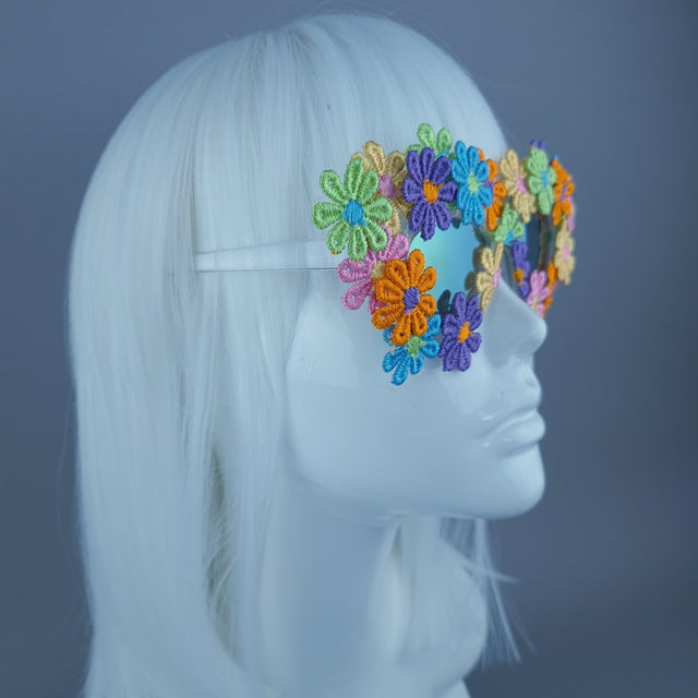 SAMPLE: Daisy Mirror Lenses Cats Eye Sunglasses