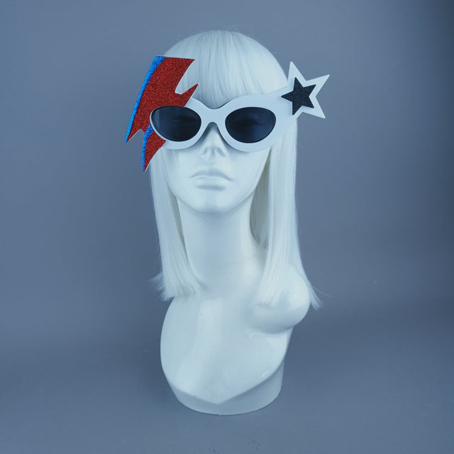 "Space Oddity" Smaller David Bowie Inspired Lightening Bolt Sunglasses