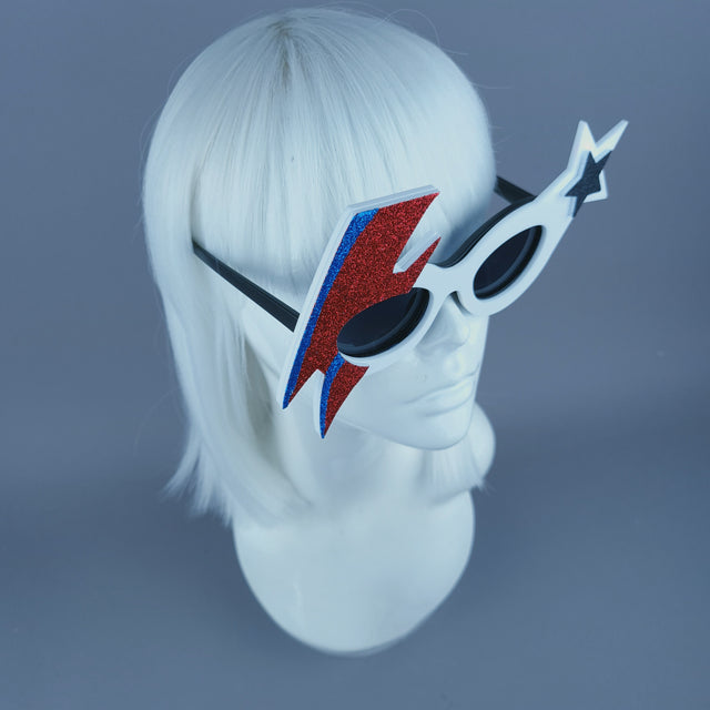 "Space Oddity" Smaller David Bowie Inspired Lightening Bolt Sunglasses