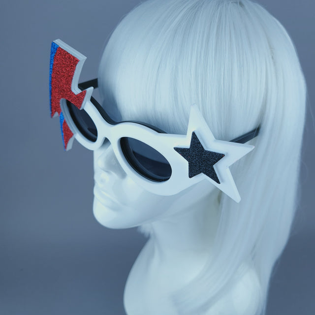 "Space Oddity" Smaller David Bowie Inspired Lightening Bolt Sunglasses